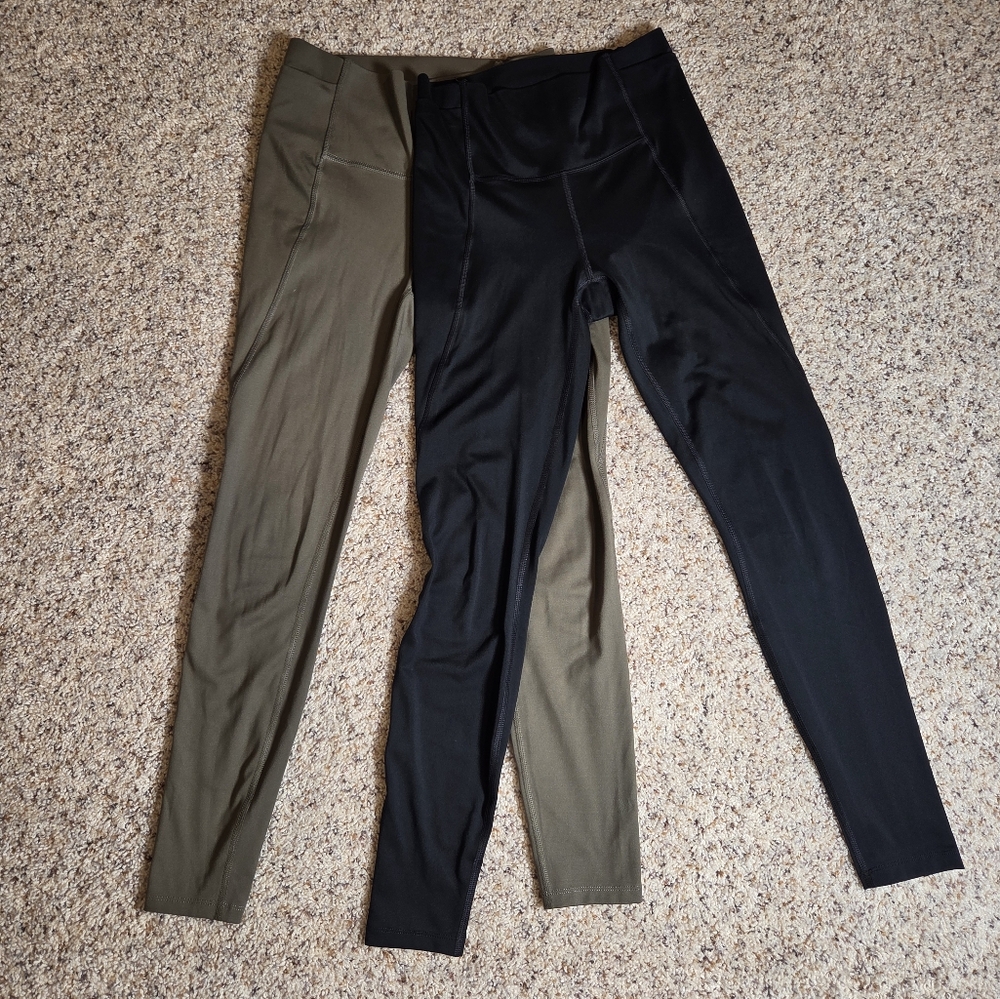 All in Motion Black and Olive Leggings